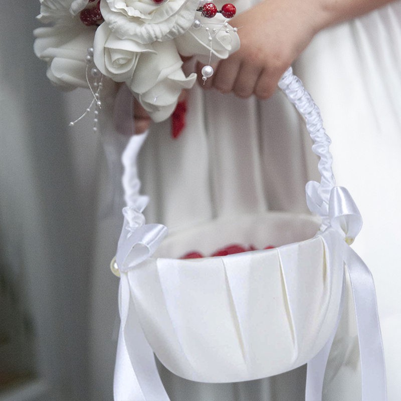 Cesto di fiori bianco da 20 cm - Flower Girl Basket recensione e prezzo