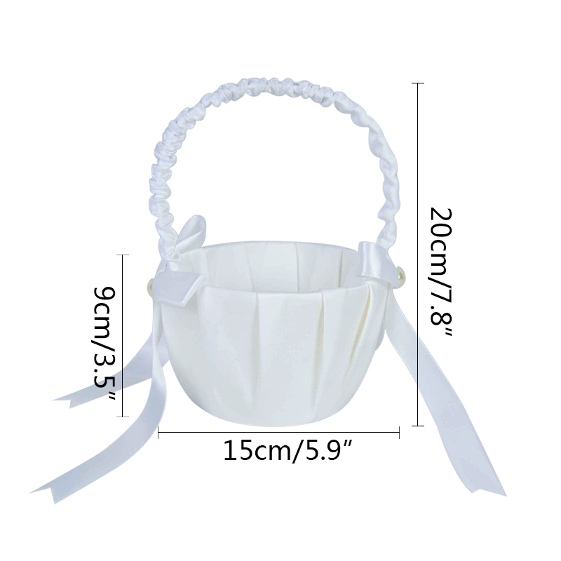 Cesto di fiori bianco da 20 cm - Flower Girl Basket recensione e prezzo
