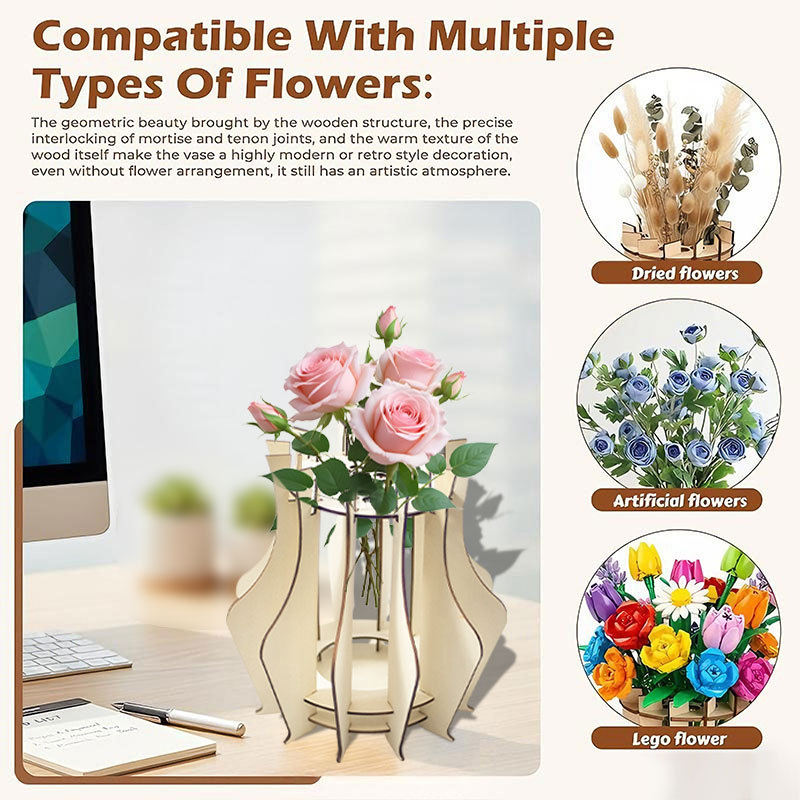 Vaso Puzzle in Legno per Bouqu - Flower Girl Basket recensione e prezzo