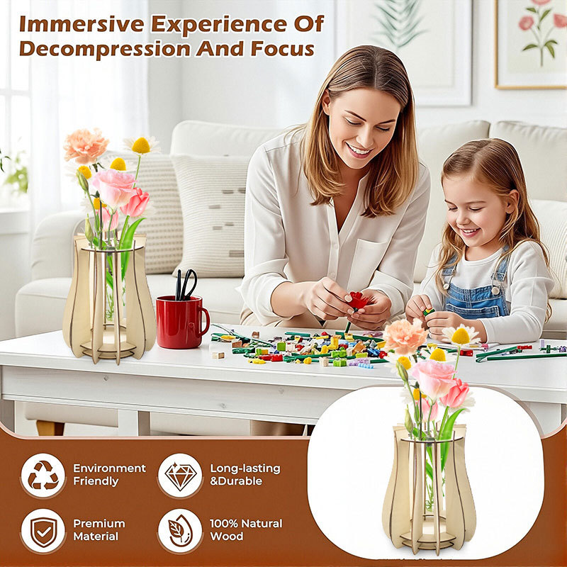 Vaso Puzzle in Legno per Bouqu - Flower Girl Basket recensione e prezzo